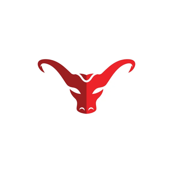 Bull Horn Logo Plantilla Vector Icono Ilustración Diseño — Vector de stock