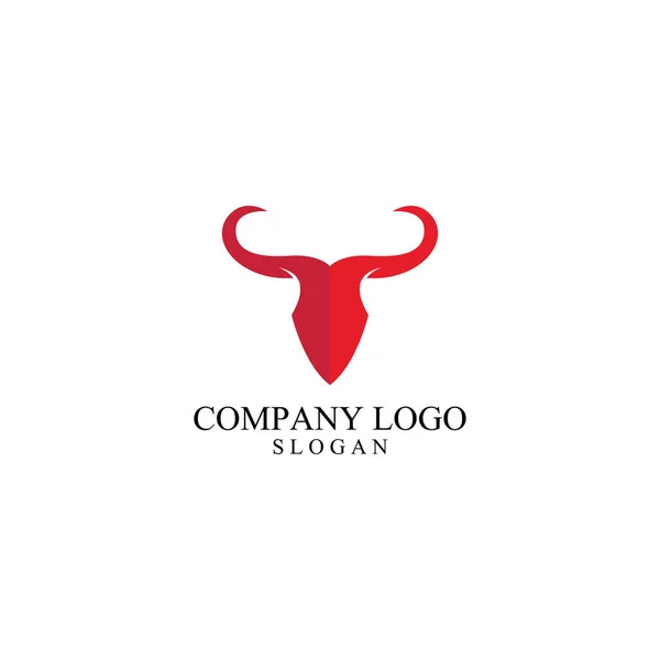 Bull Horn Logo Vorlage Vektor Symbol Illustration Design — Stockvektor