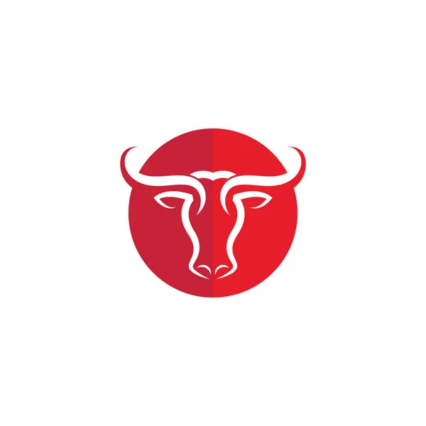 Bull Horn Logo Plantilla Vector Icono Ilustración Diseño — Vector de stock
