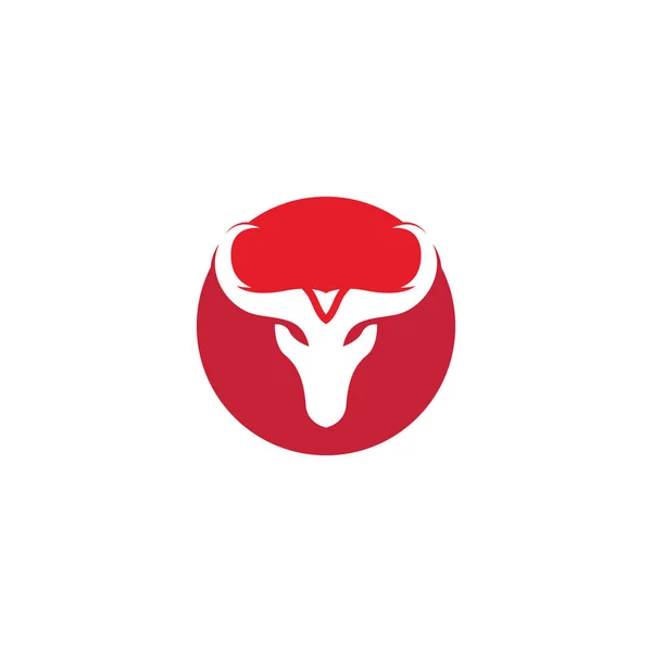 Bull Horn Logo Plantilla Vector Icono Ilustración Diseño — Archivo Imágenes Vectoriales