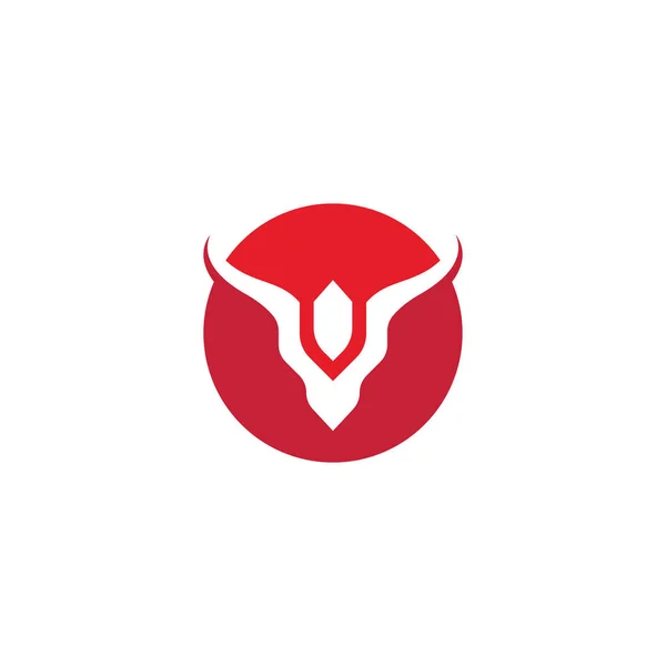 Bull Horn Logo Plantilla Vector Icono Ilustración Diseño — Archivo Imágenes Vectoriales