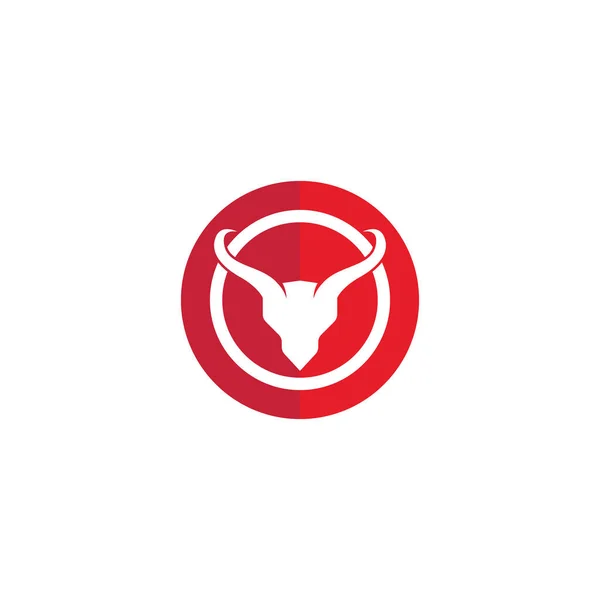 Bull Horn Logo Plantilla Vector Icono Ilustración Diseño — Vector de stock