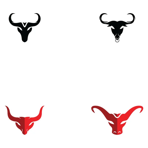 Bull Horn Logo Şablonu Vektör Resimleme Tasarımı — Stok Vektör