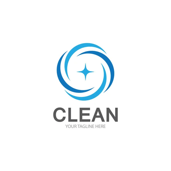 Temizleme logosu ve sembol çizim vektörü şablonu