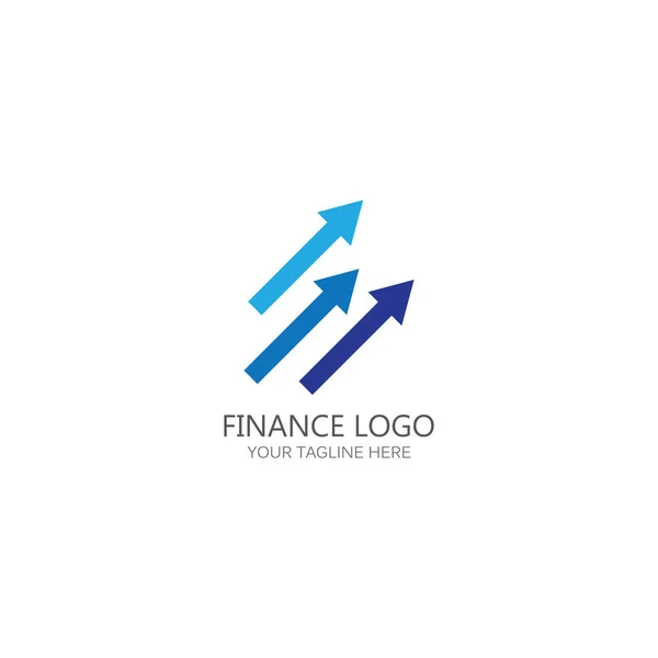 Design Ícone Vetor Modelo Logotipo Financeiro — Vetor de Stock