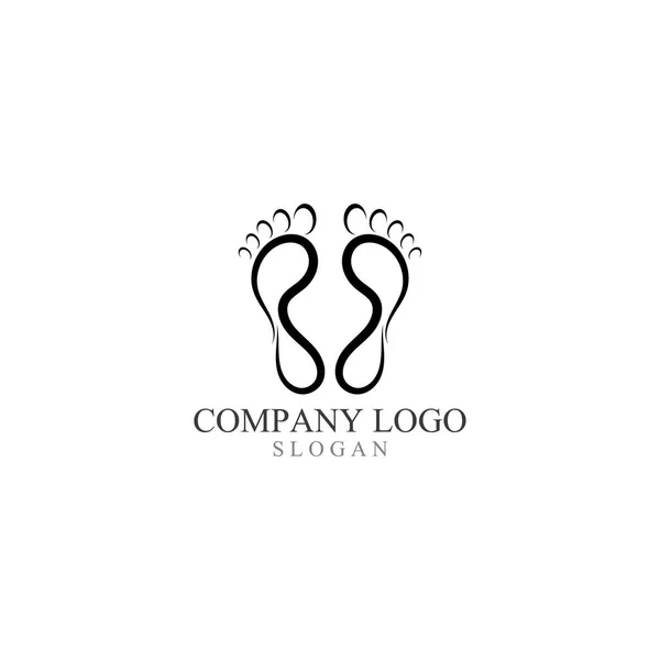 Foot Print Logo Symbol Vector — Stock Vector
