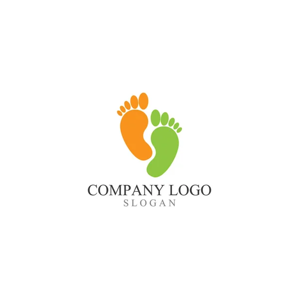Λογότυπο Και Διάνυσμα Συμβόλων Εκτύπωσης Ποδιών — Διανυσματικό Αρχείο