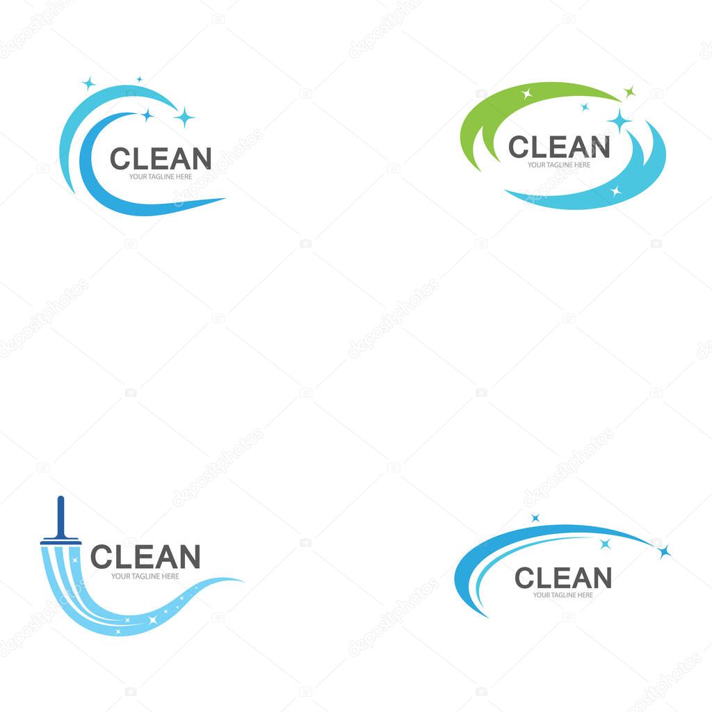 Cleaning logo and symbol illustration vector template