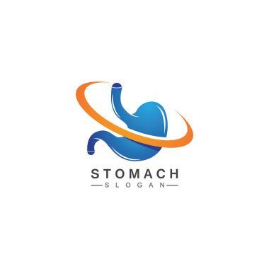 Mide Logosu çizim tasarımı - yaratıcı Gastroenteroloji Sağlıklı Logo ögesi simgesi, mide sağlığı ikonu vektör şablonu