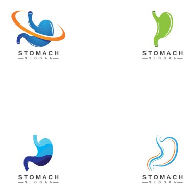 Mide Logosu çizim tasarımı - yaratıcı Gastroenteroloji Sağlıklı Logo ögesi simgesi, mide sağlığı ikonu vektör şablonu