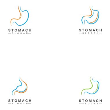 Mide Logosu çizim tasarımı - yaratıcı Gastroenteroloji Sağlıklı Logo ögesi simgesi, mide sağlığı ikonu vektör şablonu