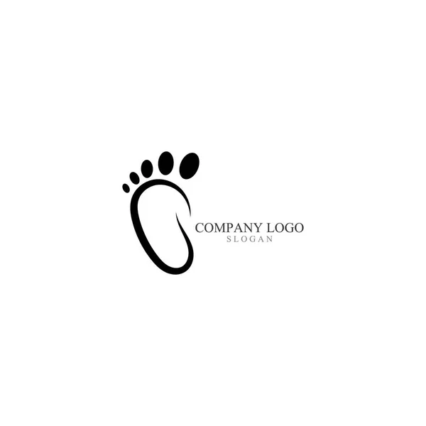 Foot Print Logo Symbol Vector — Stock Vector