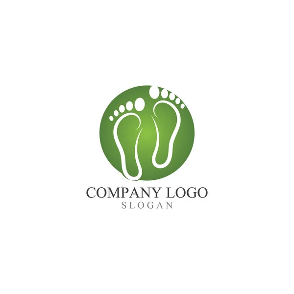 Foot Print Logo Symbol Vector — Stock Vector