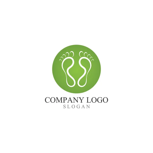 Fußabdruck Logo Und Symbolvektor — Stockvektor
