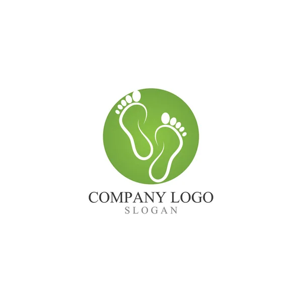 Logo Stampa Piede Vettore Simbolo — Vettoriale Stock