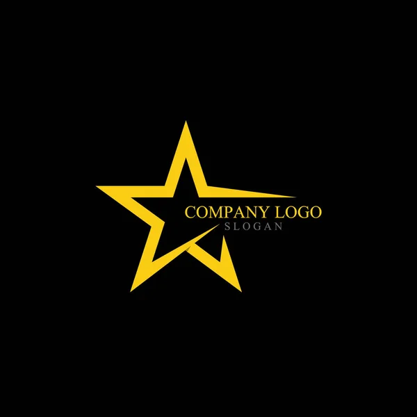 Logotipo Estrela Ouro Vetor Símbolo — Vetor de Stock