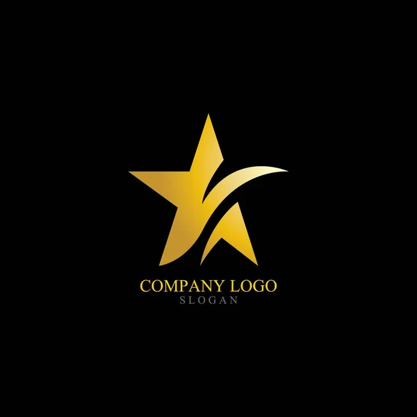 Guld Stjärna Logotyp Och Symbol Vektor — Stock vektor