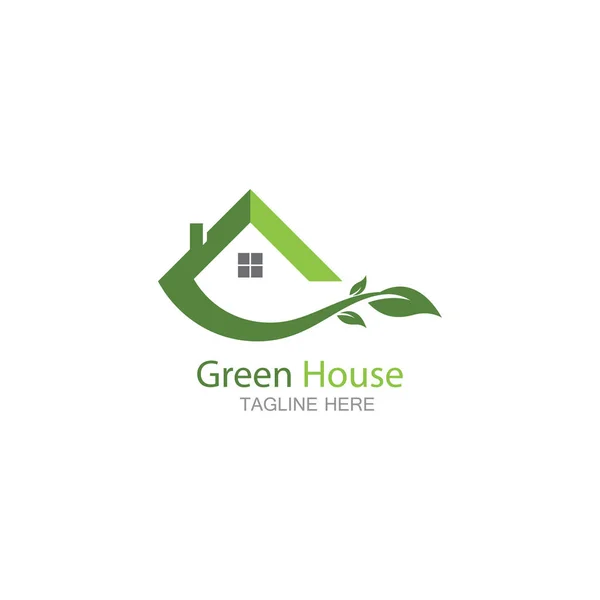 Plantilla Vector Logotipo Green House — Vector de stock