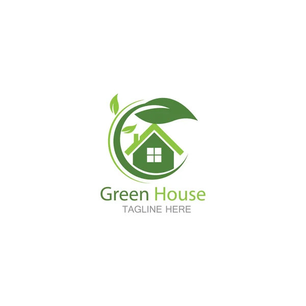 Plantilla Vector Logotipo Green House — Vector de stock