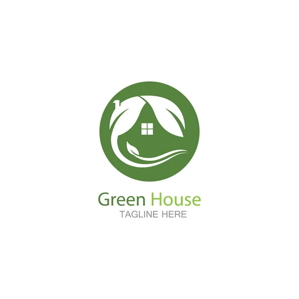 Plantilla Vector Logotipo Green House — Vector de stock