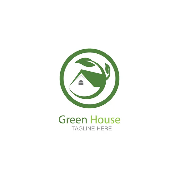 Plantilla Vector Logotipo Green House — Vector de stock