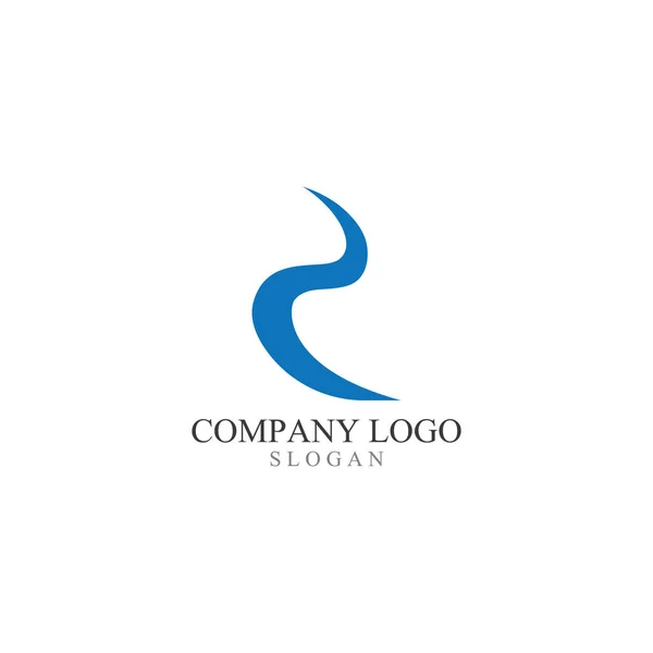Letter River Logo Template Vector Illustratie — Stockvector