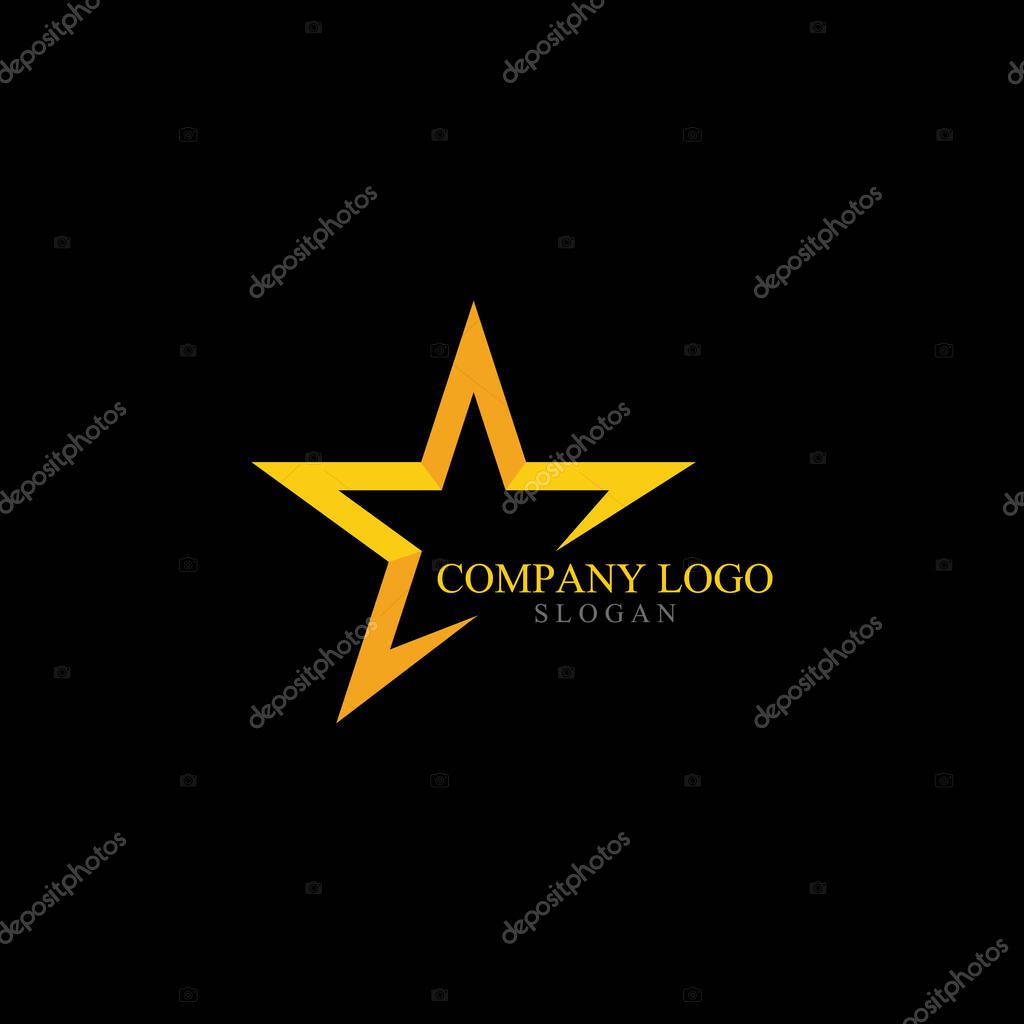 Gold Star Logo and Symbol Vector