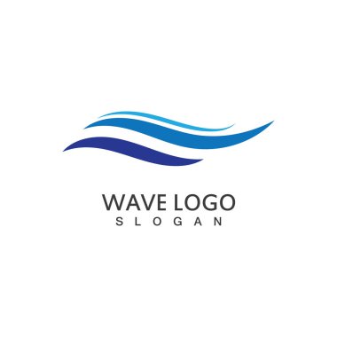 Dalgalar Logo Şablonu vektör sembolü doğa