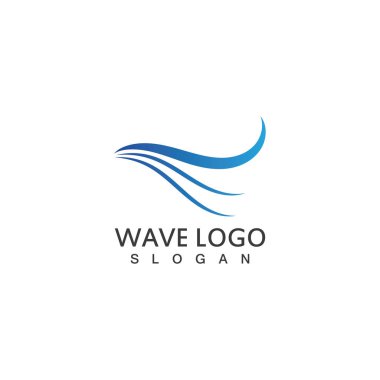 Dalgalar Logo Şablonu vektör sembolü doğa