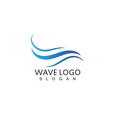 Dalgalar Logo Şablonu vektör sembolü doğa
