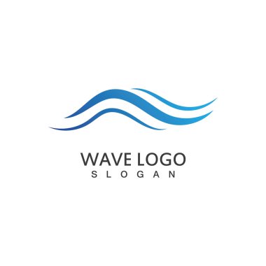 Dalgalar Logo Şablonu vektör sembolü doğa