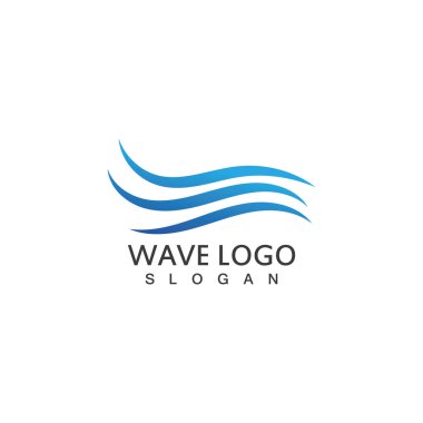 Dalgalar Logo Şablonu vektör sembolü doğa