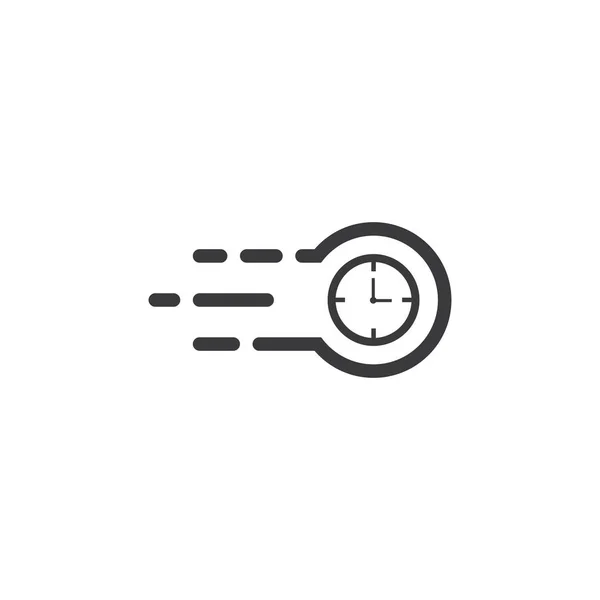Fast Time Icon Logo Σχεδιασμός Διανυσμάτων — Διανυσματικό Αρχείο