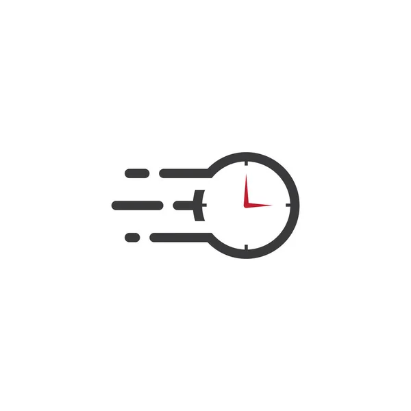 Ícone Tempo Rápido Logo Design Vector — Vetor de Stock