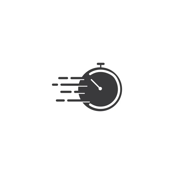 Gyors Idő Icon Logo Design Vektor — Stock Vector