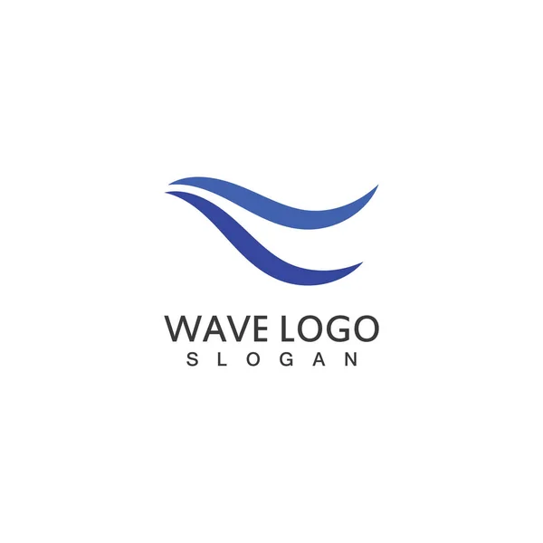 Waves Logo Template Vetor Símbolo Natureza —  Vetores de Stock