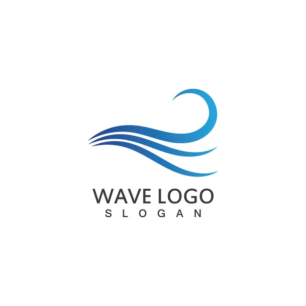 Příroda Vektorového Symbolu Loga Waves — Stockový vektor