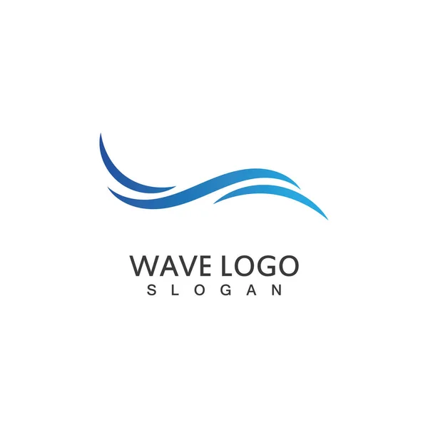 Waves Logo Template Vetor Símbolo Natureza —  Vetores de Stock