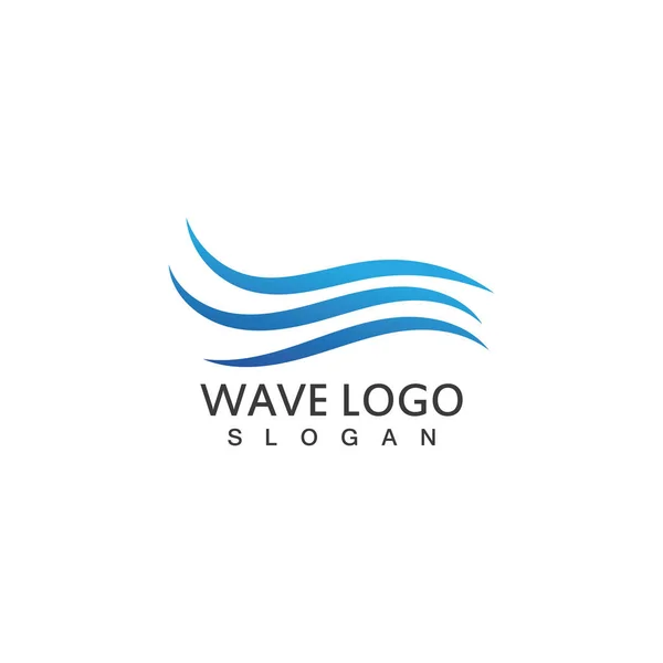 Příroda Vektorového Symbolu Loga Waves — Stockový vektor
