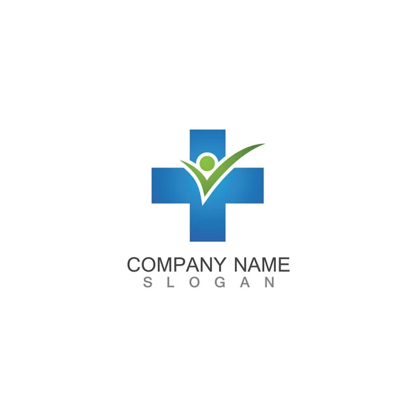 Medical Cross Healthy Logo Template Vector Icon — Stock Vector