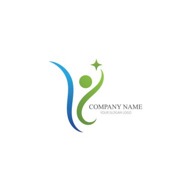 Başarı insanlar sağlık logo vektörü