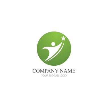 Başarı insanlar sağlık logo vektörü