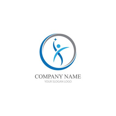 Başarı insanlar sağlık logo vektörü