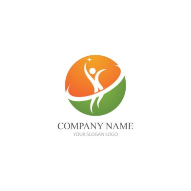 Başarı insanlar sağlık logo vektörü