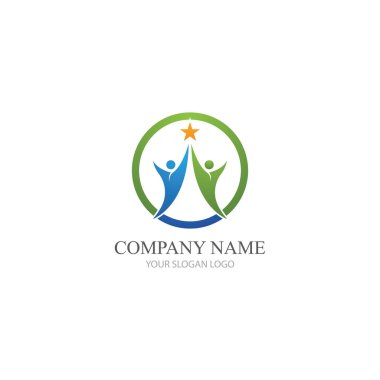 Başarı insanlar sağlık logo vektörü