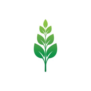 Çevre simgesi yeşil yaprak vektör illüstrasyonu