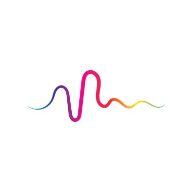 Ses dalgası logo şablonu vektörü