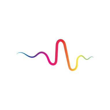 Ses dalgası logo şablonu vektörü