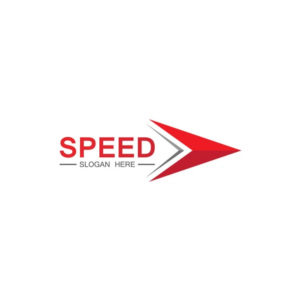 Velocidad Logo Diseño Silueta Velocímetro Símbolo Icono Vector Velocidad Auto — Vector de stock