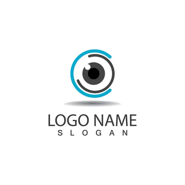 Logo Cura Degli Occhi Vettore Simbolo — Vettoriale Stock